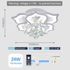 AHAWILL Modern Ceiling Light,Crystal Flush Mount LED Chandelier Ceiling Flower