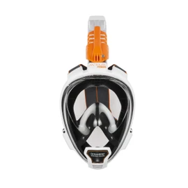 OCEAN REEF - Aria QR+ Maschera Snorkeling Integrale a Rilascio Rapido con Boccaglio - Visione Subacquea a 180 Gradi e Meccanismo Quick Release (S/M, White)