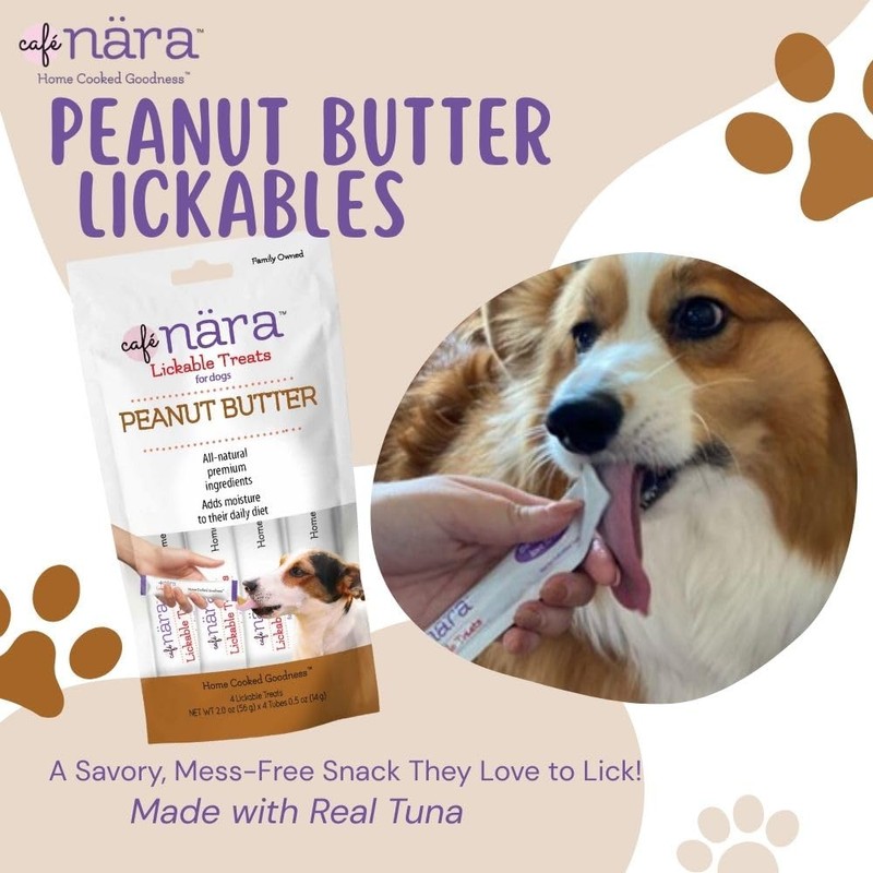 Café Nara Peanut Butter Flavored Lickable Treats for Dogs -