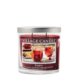 Village Candle Sangria, Small Silver Lid Tumbler Scented Candle, 7.5 oz
