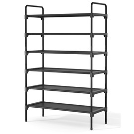 Kitsure Shoe Rack for Closet, Sturdy and Long-Lasting Shoe Shelf, Shoe Rack for Entryway, Personalized DIY Shoe Organizer, Shoe Rack Organizer for Space-Saving, 27.6" x 11.8" x 43.3", Black