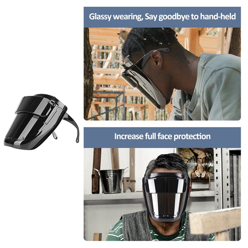 PC Welding Mask 180° Large View Wearable Welding Mask High