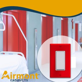 3-Gang Red Metal Rocker Switch Covers, Highly Visible Red Decorator Wall Plates, 3-Gang Standard Size, GFCI Outlet Covers For Hospitals Or Emergency Locations, Heavy Duty Painted Red Metal Wall Plate