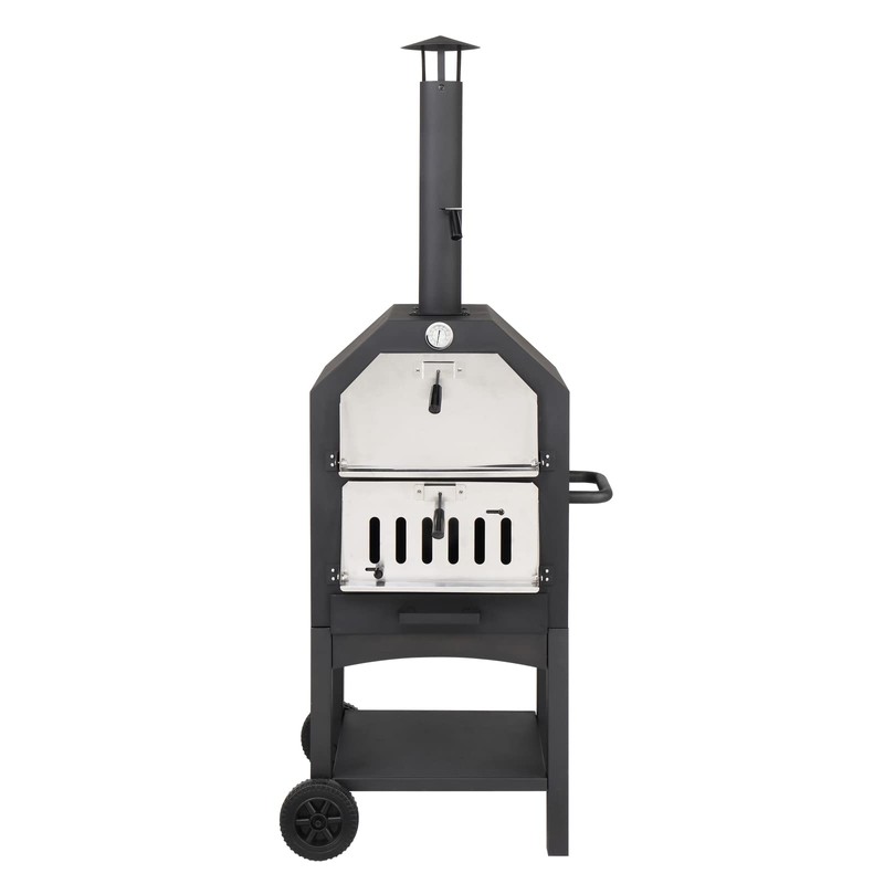 Outdoor Wood Fired Pizza Oven with Pizza Stone, Pizza Peel,