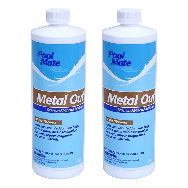 Pool Mate 1-2550-02 Metal Out Swimming Pool Mineral Remover, 2-Pack