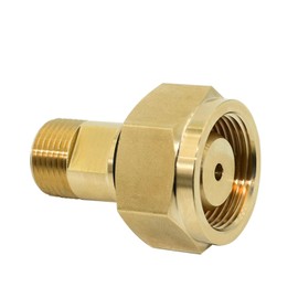 Ebrmeiwo CGA-520 B Tank Acetylene to CGA-200 MC Acetylene Regulator, Acetylene Adapter, Brass