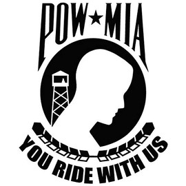 National League of Families POW MIA Shield Car Window Vinyl Decal Sticker (PM-02) (10 inches x 8.2 inches)
