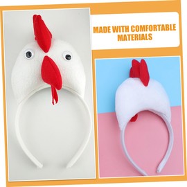 Healvian 4pcs Cartoon Rooster Headband Funny Animal Costume Accessory for Parties Festivals and Photoshoots for Birthdays and Masquerades