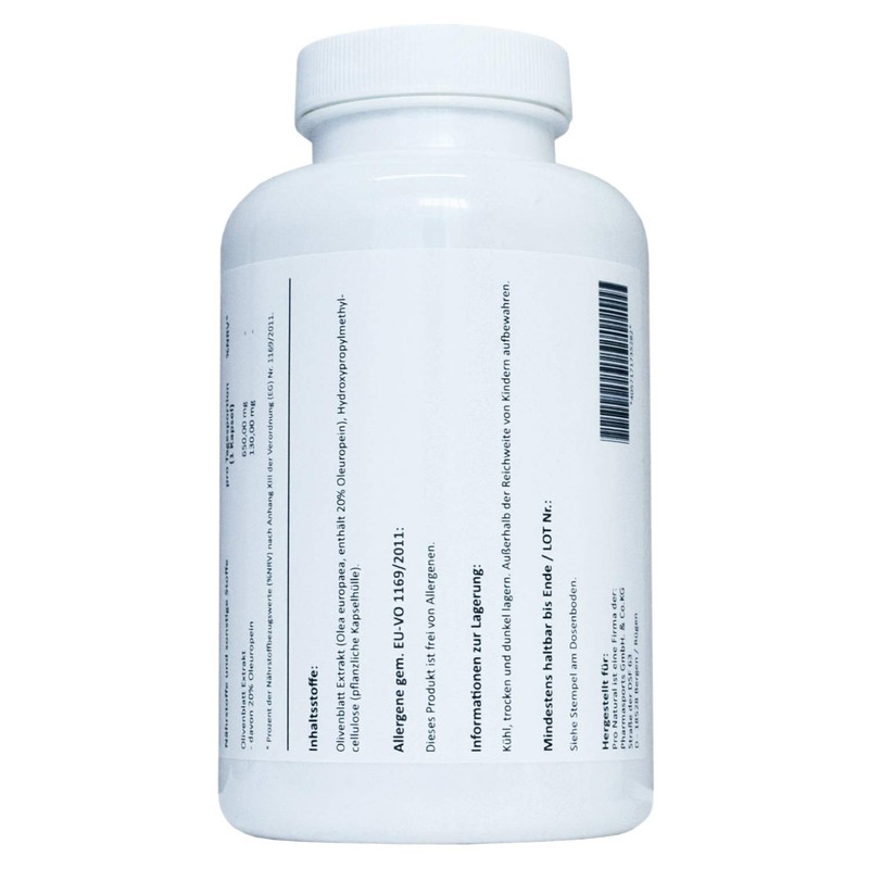 Olive Leaf Extract 650, 180 Vegan Capsules, High Dose with