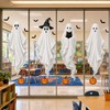 Extra Large Halloween Window Clings, Ghost Witch Hat Pumpkin Decals