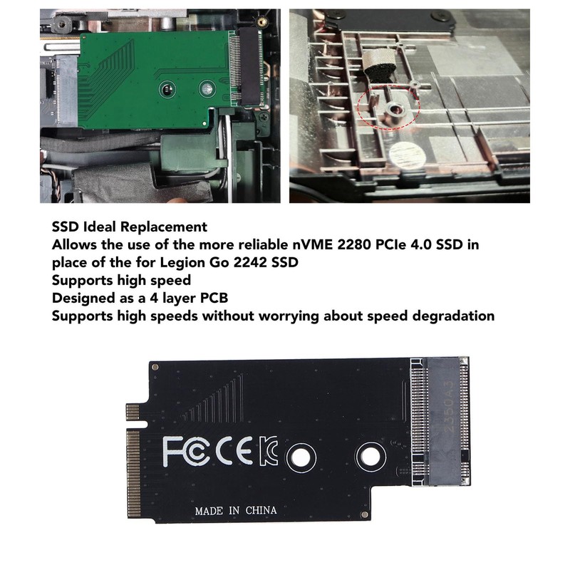 M.2 2242 to NVMe 2280 Extension Card for Legion Go