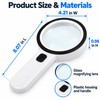 30X Handheld Magnifying Glass for Reading – 12 LED Illuminated