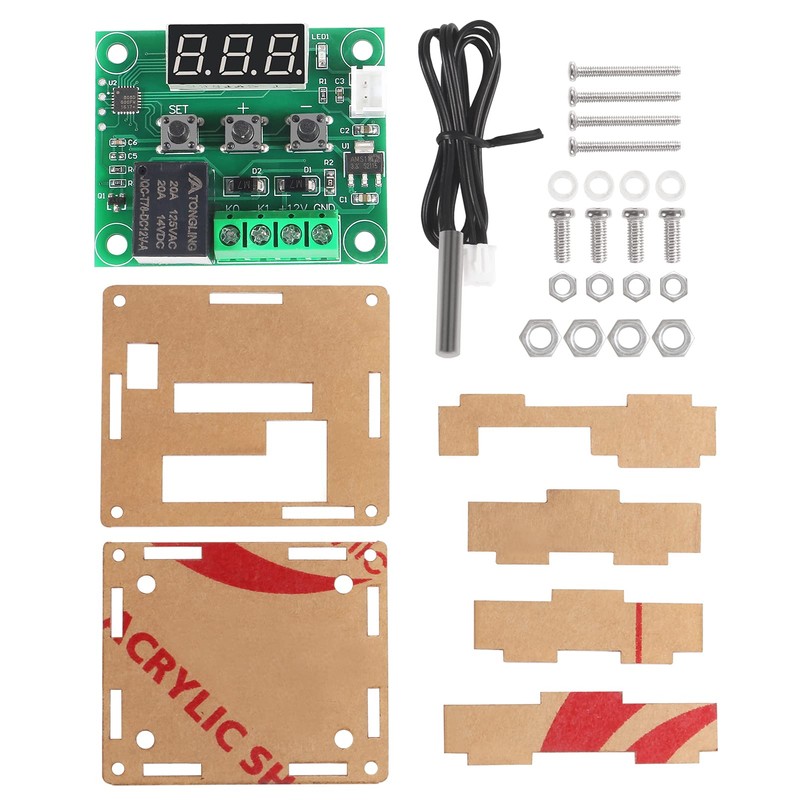 AOICRIE 1 x W1209 Digital Temperature Controller, 12 V DC
