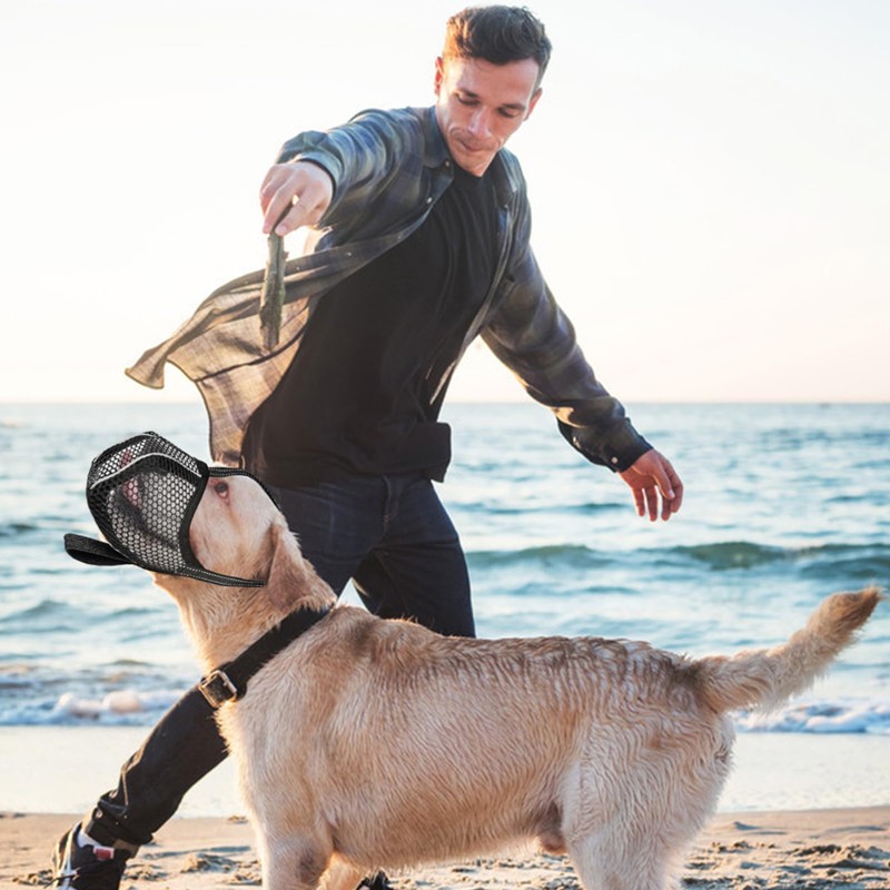 Adjustable Puppy Muzzles, Soft Mesh Muzzle for Small, Dog Muzzle