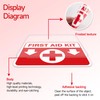 2PCS First Aid Kit Sign Sticker for Home，Self-Adhesive Waterproof First