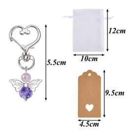 Trsnzul Guardian Angel Pendants Pack of 30 Angel Pendants Guest Gift Christening Pendant Angel Guest Gifts Christening Guardian Angel Wedding Guardian Angel Pendant with Organza Bag and Kraft Paper