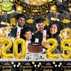 2025 Graduation Decorations Black and Gold, Graduation Decorations Class of