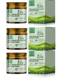 Nultico Whipped Beef Tallow & ManukaHoney Organic Nourishing Face Cream,Moisturizer, Body Lotion, Skin Care and Lip BalmHydrating Moisturizing - Volume: 1$ get Extra bottle