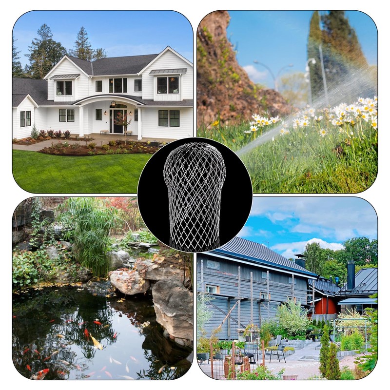 6Pcs Gutter Downspout Guards 3.5 Inch Aluminum Leaf Filter Strainer