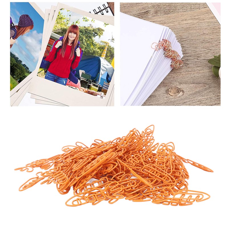 100Pcs Carrot Paper Clips Carrot Shape Strong Metal Anti Slip