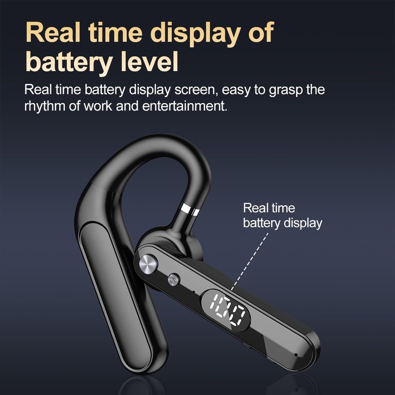NVAHVA Single Bluetooth Phone Earpiece 48Hrs Earbud One Ear Piece