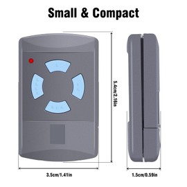 868MHz Garage Opener Remote Control for Hormann Handheld Transmitter Blue Button HSM2/4, HSE1/2/4, HS2/4, HSZ1/2, Remote Control, Garage Door Replacement Remote Control (2, 4 Channels)