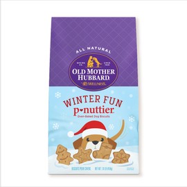 Old Mother Hubbard by Wellness Winter Fun P-Nuttier Natural Dog Treats, Crunchy Oven-Baked Biscuits, Ideal for Training, 16 ounce bag