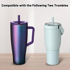 CERCGVEL 2 Pack Magnetic Straw Caps Compatible with BrüMate All Era and Resa Tumblers, Silicone Straw Caps Toppers Compatible with Brumate Accessories, Covers Protectors BPA Free (White)