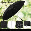 ZDSSM Umbrella Travel Large Windproof Inverted Umbrellas for Rain Portable