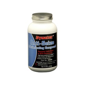 Dynatex 49560 Industrial Aluminum Anti-Seize and Lubricating Compound Paste, 16 oz Brush Top Bottle, -60 to 2000 Degree F, Silver Grey
