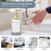 Topsky Glass Soap Dispenser with Plastic Pump,330ml Liquid Hand Soap