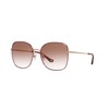 Coach HC7133 Sunglasses, Shiny Rose Gold/Burgundy/Burgundy Gradient, 57 mm