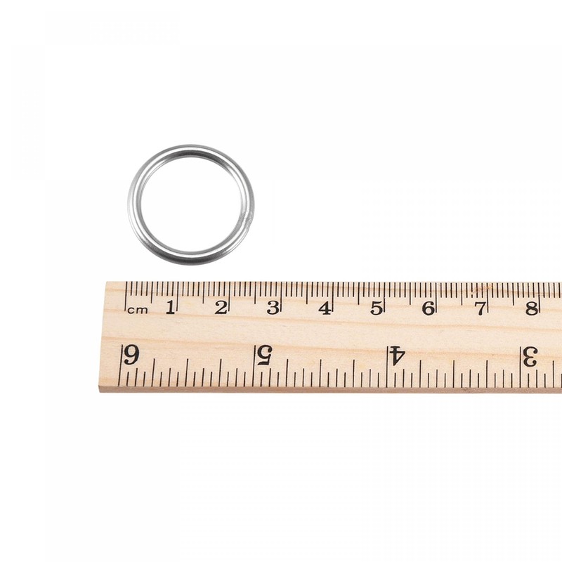 sourcing map 304 Stainless Steel Welded O Ring 25mm(0.98") Outer