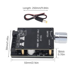 DiGiYes 50W+50W BT 5.0 Mini Bluetooth Amplifier Board, ZK-502L 2 Channel DC 5V-24V Audio Power Digital Amp Module for Store Home Theater Speakers