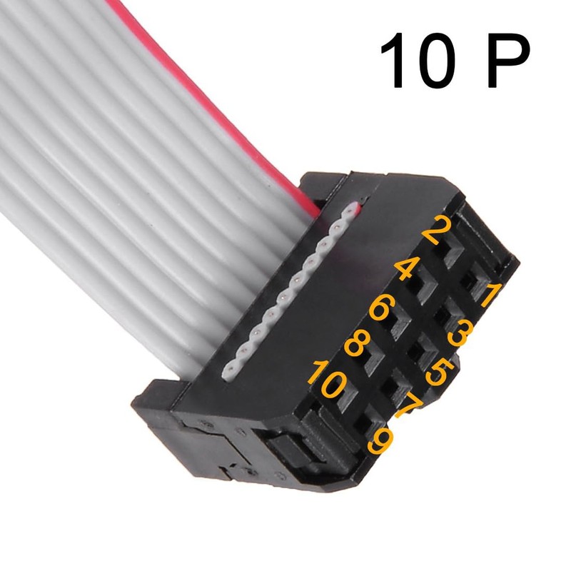 TA-VIGOR 10 Pins IDC Flat Ribbon Cable, 30cm 2.54mm Pitch,