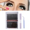 DIY Lash Extension Kit 240pcs Individual Eyelash 9‑16mm Clusters Eyelash