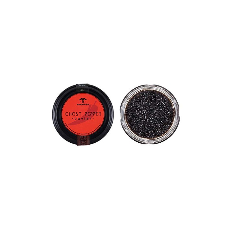 OVERNIGHT GUARANTEED! Ghost Pepper American Black Caviar, 2oz Jar