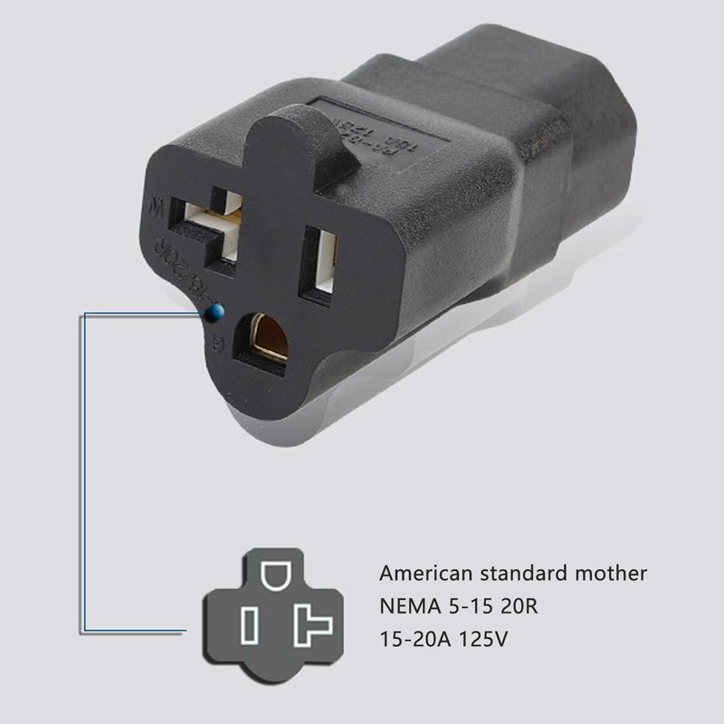 IEC320 C14 to Nema 5‑15 20R Power Adapter Professional C14
