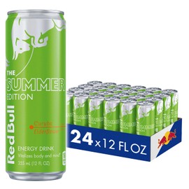 Red Bull Summer Edition Energy Drink, Curuba Elderflower, with 114mg Caffeine plus Taurine & B Vitamins, 12 Fl Oz, Pack of 24 Cans