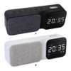 CLSSLVVBN Dual Alarm Clock Bluetooth Speaker Adjustable Display Light Sound