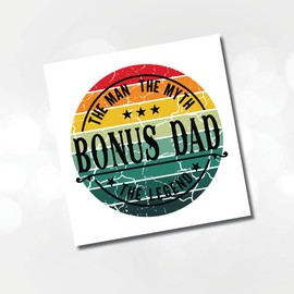 Bonus Dad Fathers Day Card - Father's Day Card for Step Dad - Second Dad- Like a Dad - Retro - Kards by Kaylee