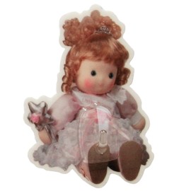 BANBERRY DESIGNS Princess Doll Utility Hooks for Girls Bedroom Baby Nursery Bathroom Shower Back to School Locker Wall Decoration Pack of 12 Pcs. Measures 4" H