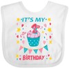 inktastic Colorful Cupcake and Confetti Girls 2nd Birthday Baby Bib