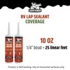 Liquid Rubber RV Lap Sealant, Self-Leveling Roof Sealer, White, 2