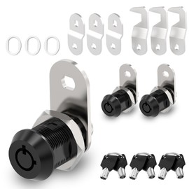 Jayseon 3 Pack RV Storage Lock, 5/8" Cabinet Locks with Keys, Cam Lock Keyed Alike RV Locks for Storage Door, Zinc Alloy