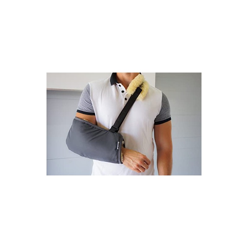 MILABERT Genuine Medical Sheepskin Elbow Protector | Wool Elbow Protector