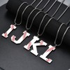 VEEHOO Baseball Necklace for Men Boys,Initial A-Z Letter Baseball Jewelry