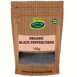 Organic Black Peppercorns 100g by Hatton Hill Organic
