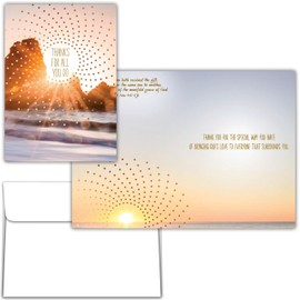 Shared Blessings Ministry Appreciation 1 Count Religious Thank You Card with KJV Scripture Bible Verse