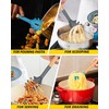 Pack of 2 Spaghetti Spoon, Silicone Pasta Fork with Wooden